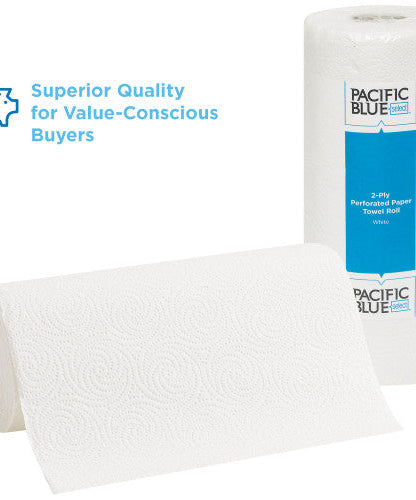 Pacific Blue® Select Kitchen Paper Towels, 2-Ply, 11 x 8.8, 85 Sheets, 30 Rolls (27385)