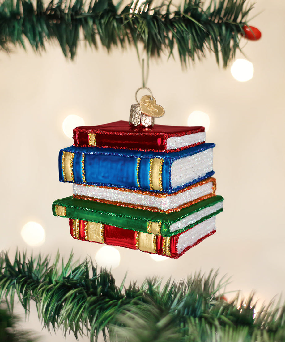 Stack Of Books Ornament