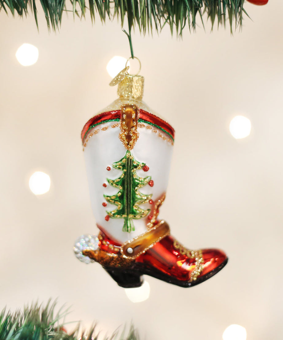 Christmas Cowboy Boot