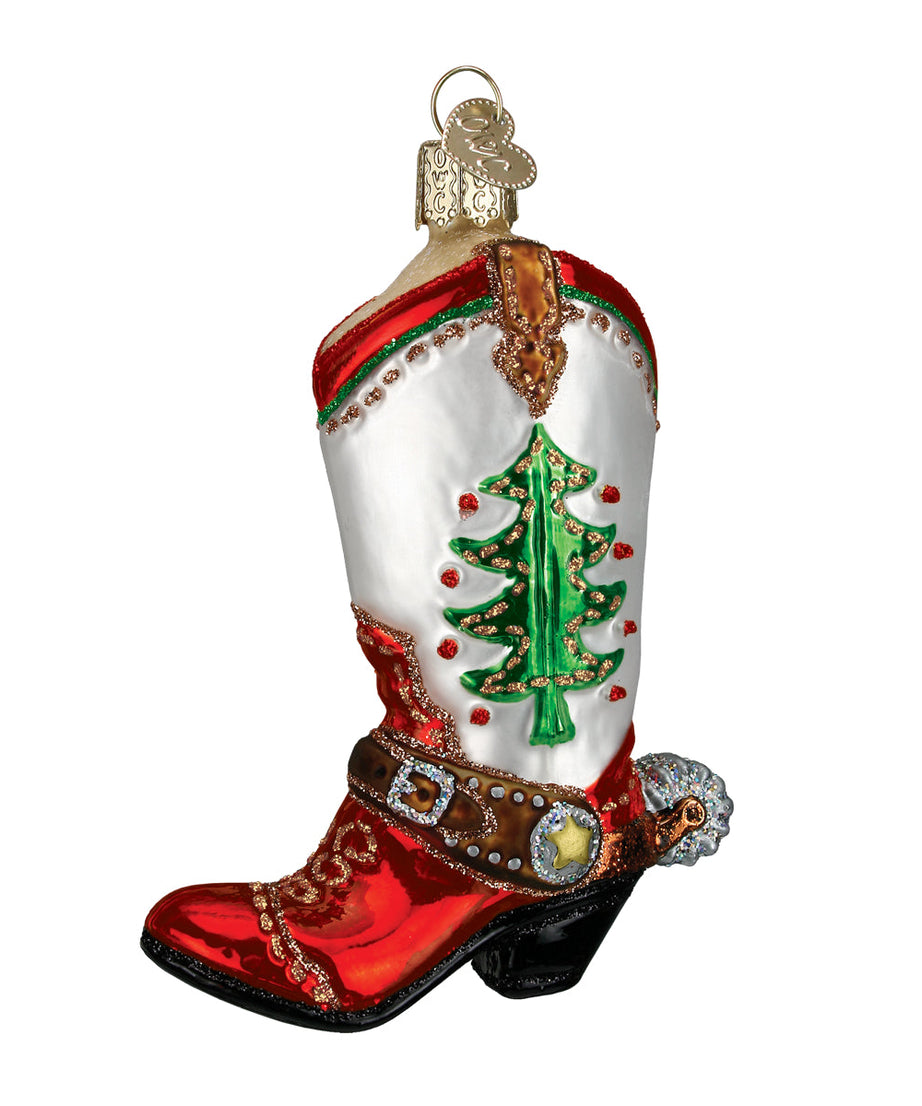 Christmas Cowboy Boot