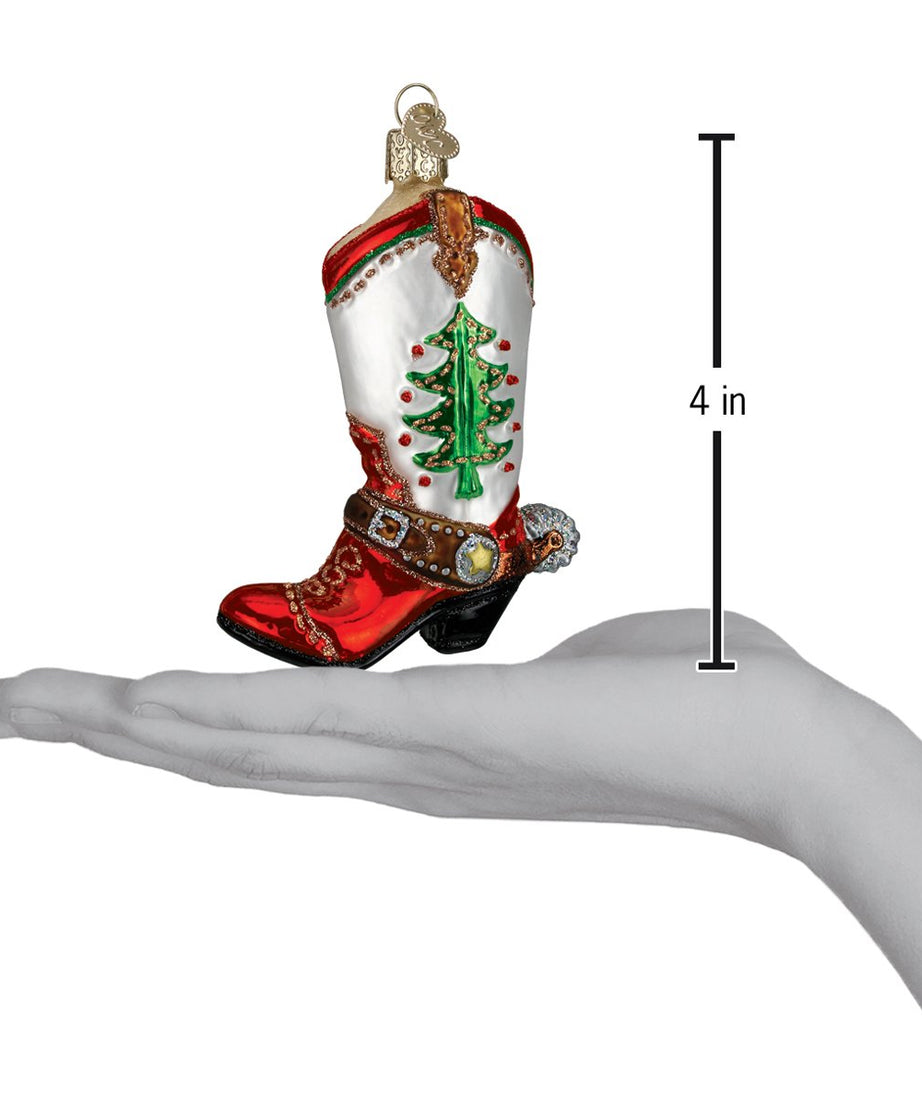 Christmas Cowboy Boot