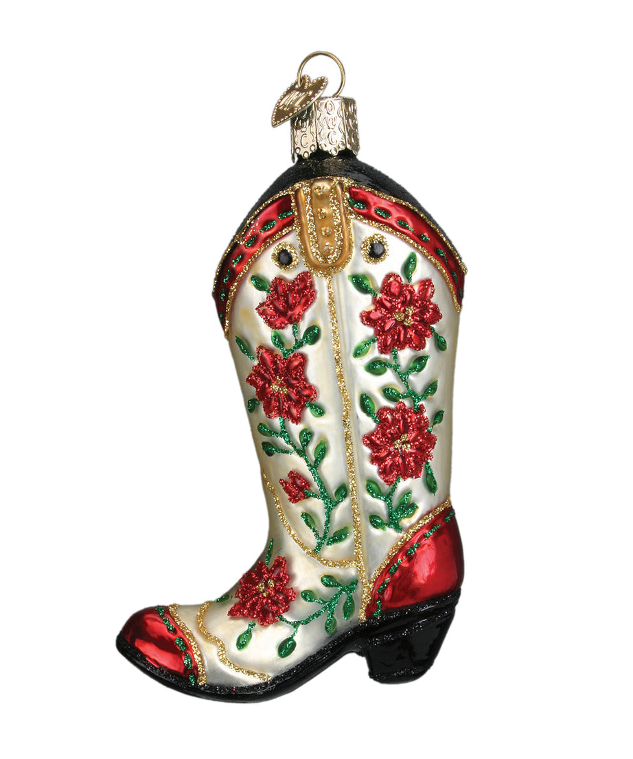 Christmas Cowgirl Boot