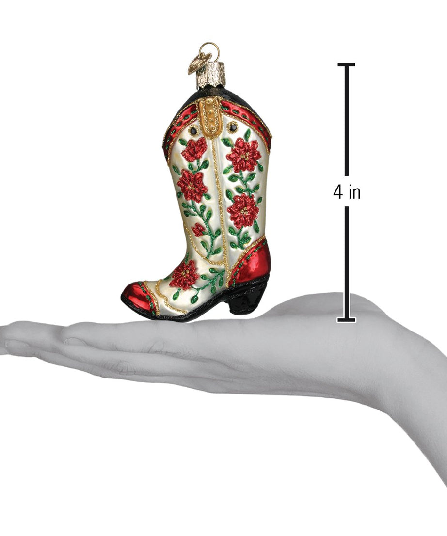 Christmas Cowgirl Boot