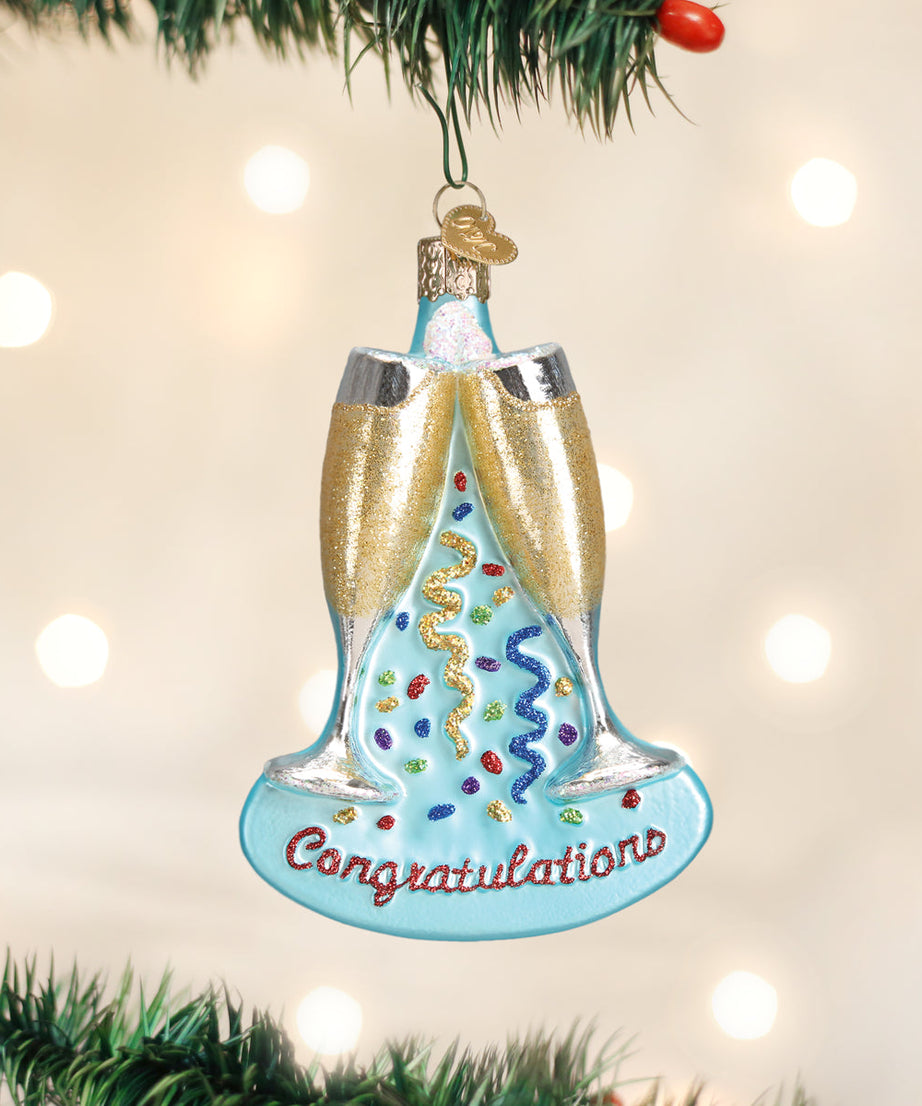 Champagne Toast Ornament