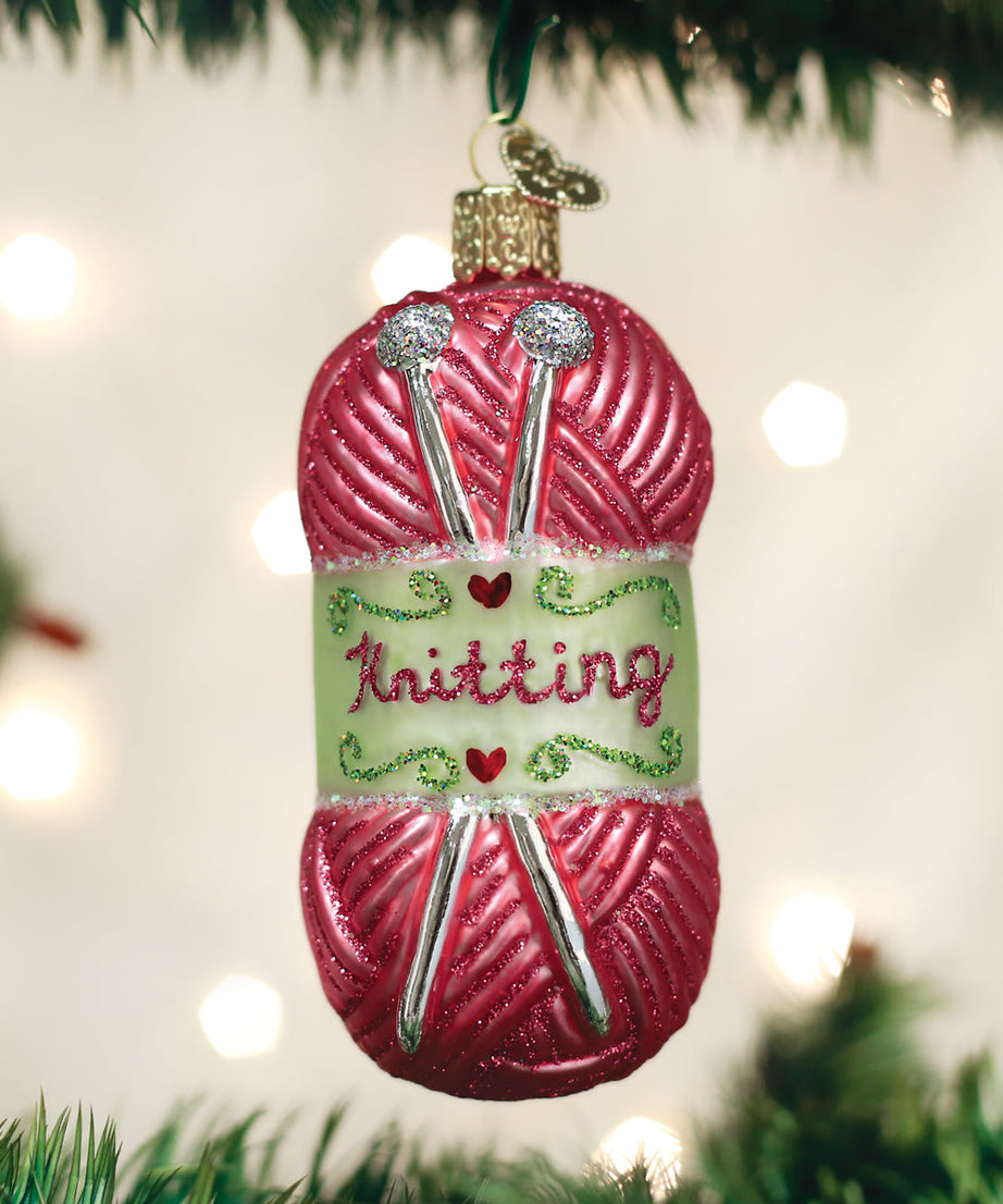Knitting Yarn Ornament