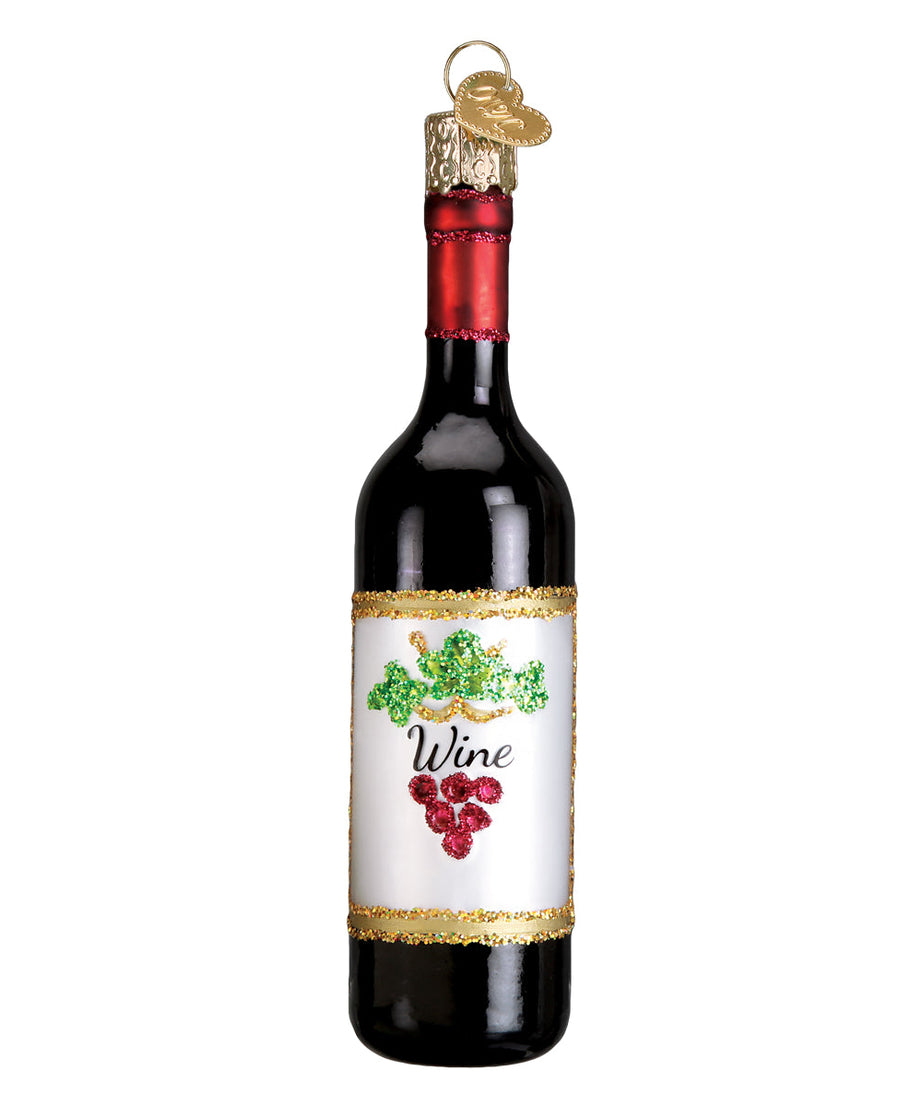 Red Wine Bottle Ornament