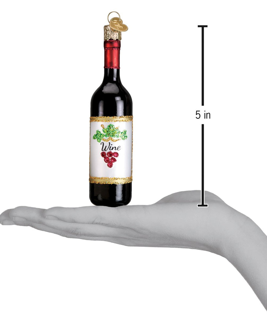 Red Wine Bottle Ornament