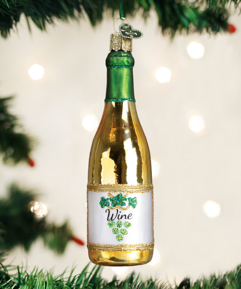 White Wine Bottle Ornament