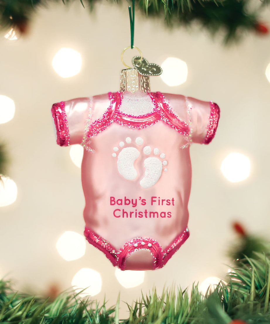 Pink Baby Onesie Ornament