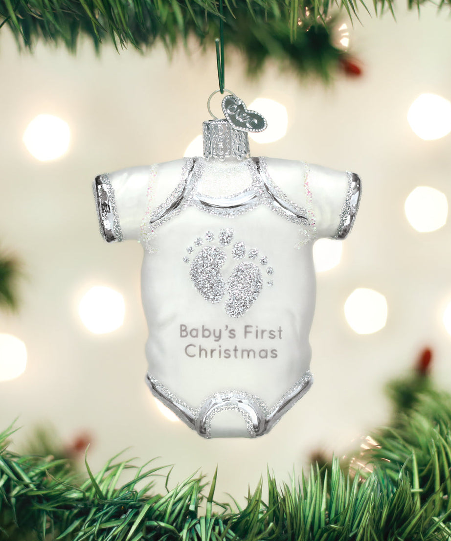 White Baby Onesie Ornament