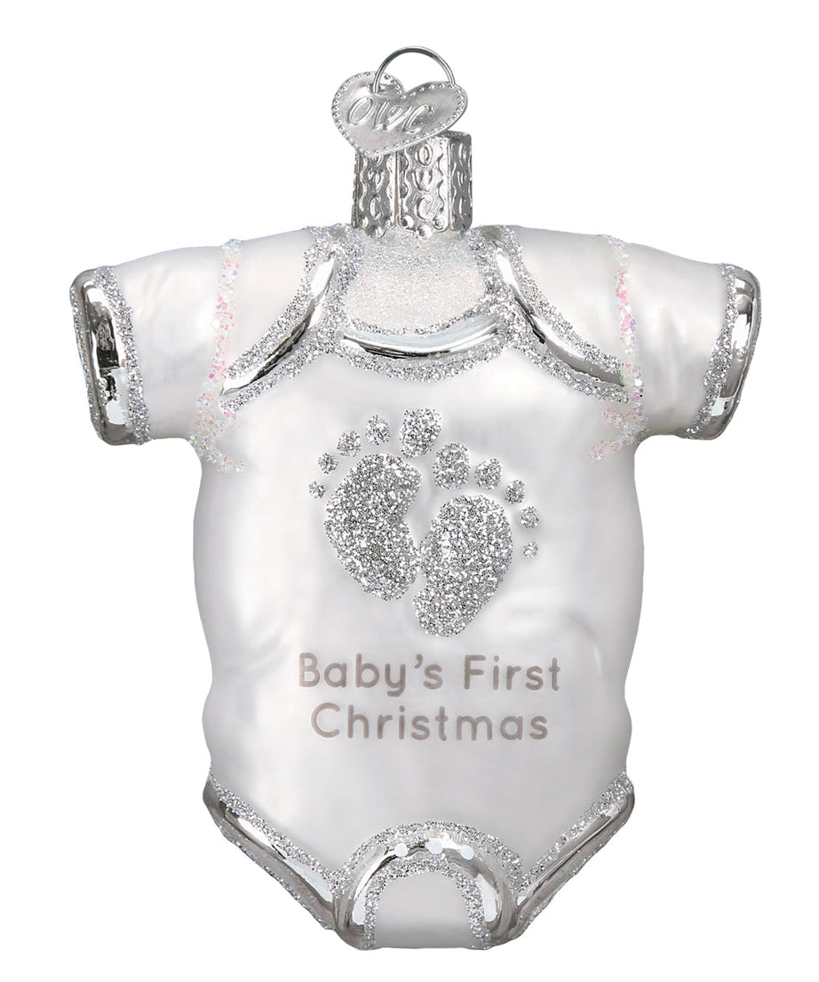 White Baby Onesie Ornament