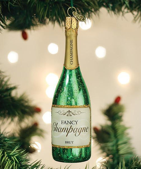 Fancy Champagne Bottle Ornament