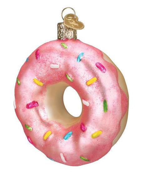 Pink Sprinkles Donut Ornament
