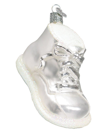 White Baby Shoe Ornament