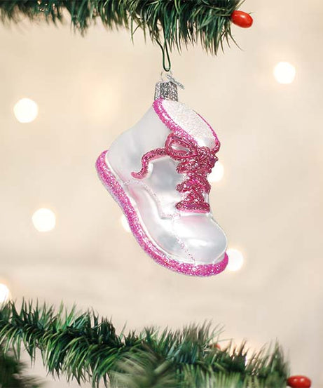 Pink Baby Shoe Ornament