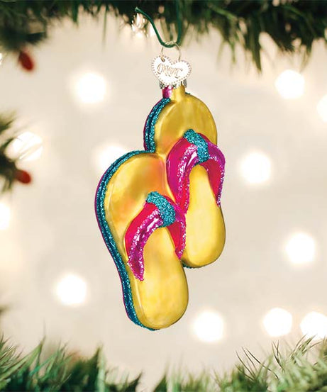 Yellow Flip-flops Ornament