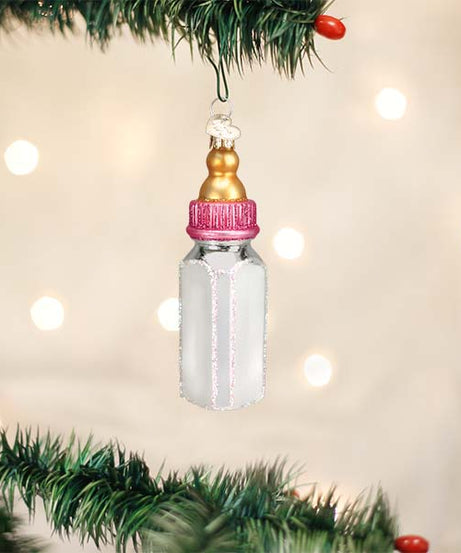 Girl Baby Bottle Ornament