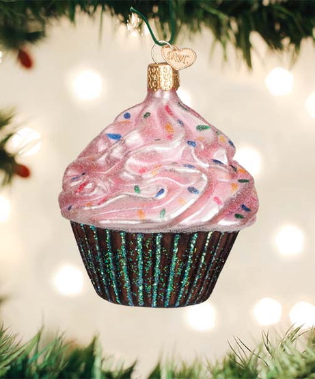 Pink Chocolate Cupcake Ornament