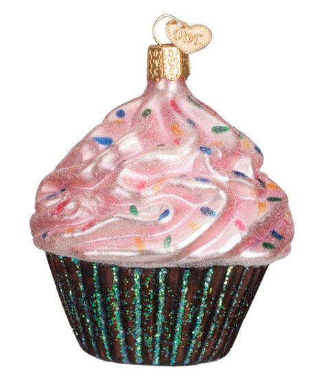 Pink Chocolate Cupcake Ornament