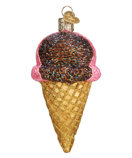 Neapolitan Ice Cream Cone Ornament