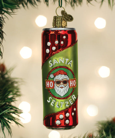 Santa Seltzer Ornament