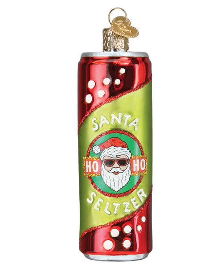 Santa Seltzer Ornament