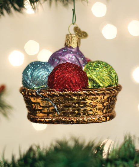 Basket Of Yarn Ornament