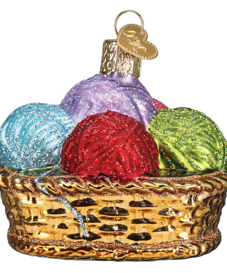 Basket Of Yarn Ornament