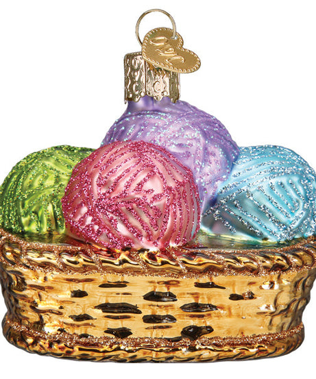 Basket Of Yarn Ornament