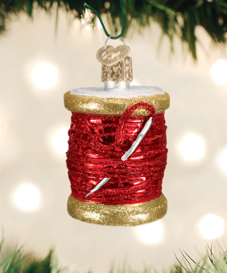 Red Spool Of Thread Ornament