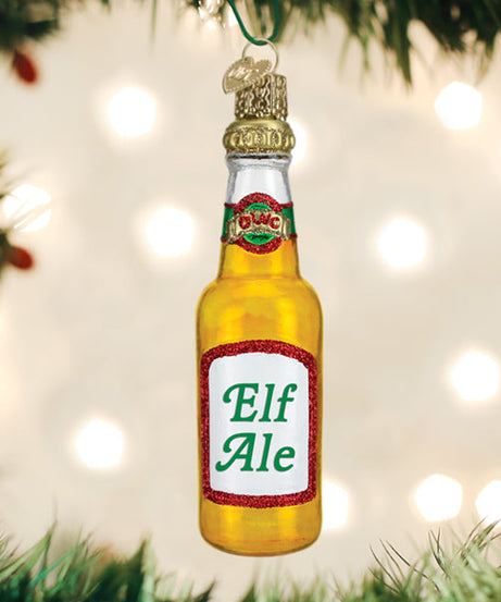 Elf Ale Beer Bottle Ornament