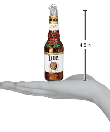 Holiday Miller Lite Bottle Ornament