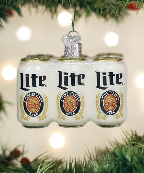 Miller Lite Six Pack Ornament