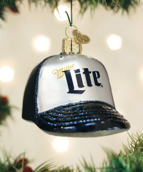 Miller Lite Baseball Cap Ornament