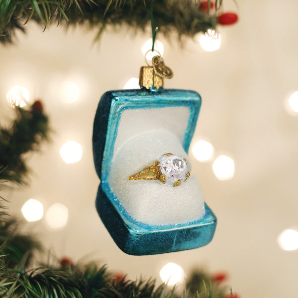 Something Blue Ring Box Ornament - Grazingbelles