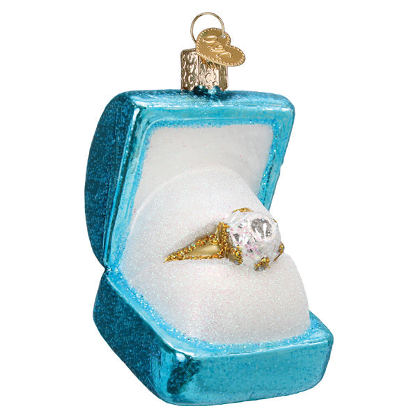 Something Blue Ring Box Ornament - Grazingbelles