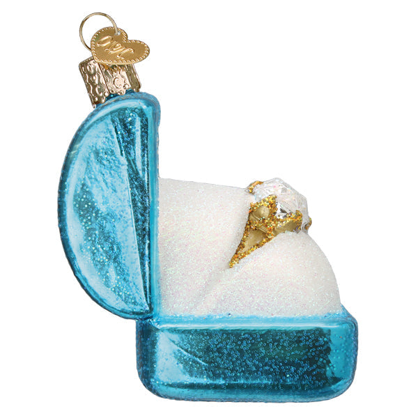 Something Blue Ring Box Ornament - Grazingbelles