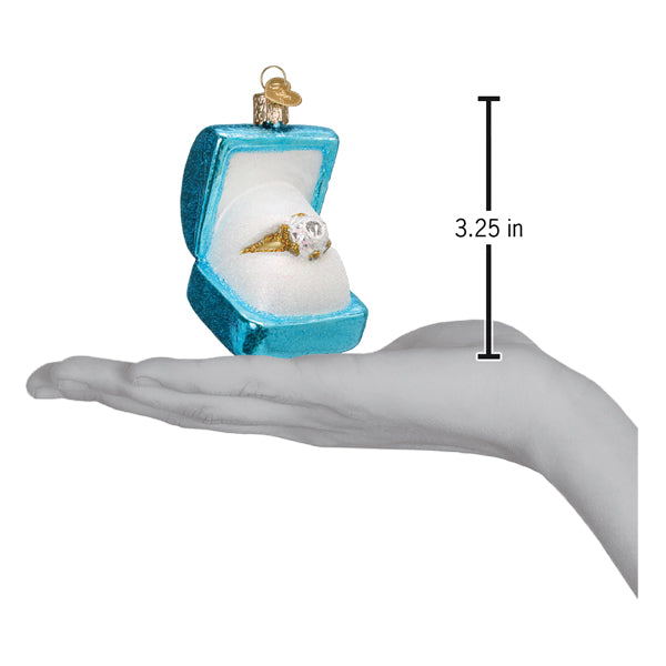Something Blue Ring Box Ornament - Grazingbelles