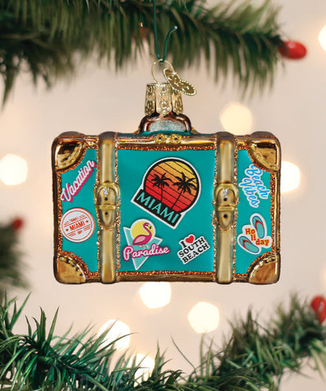 Miami Suitcase Ornament - Grazingbelles