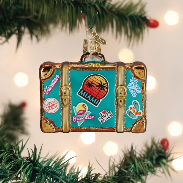 Miami Suitcase Ornament - Grazingbelles