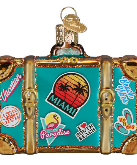 Miami Suitcase Ornament - Grazingbelles