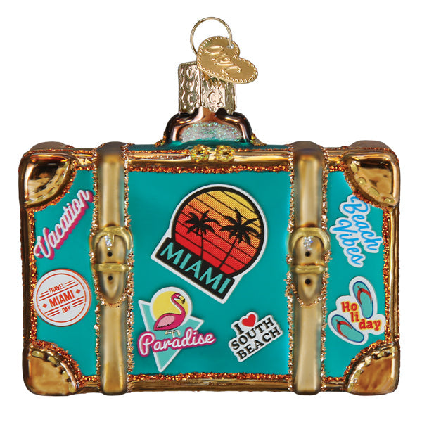 Miami Suitcase Ornament - Grazingbelles