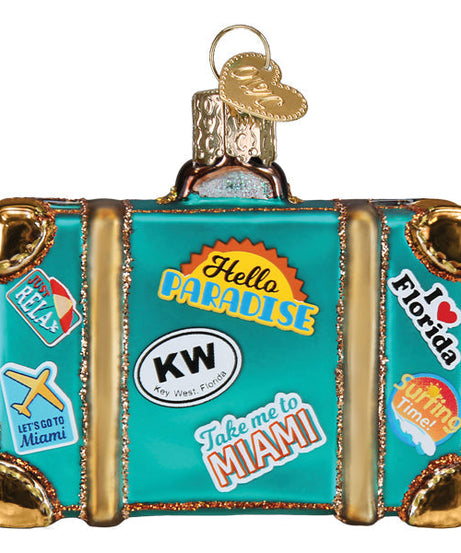Miami Suitcase Ornament - Grazingbelles