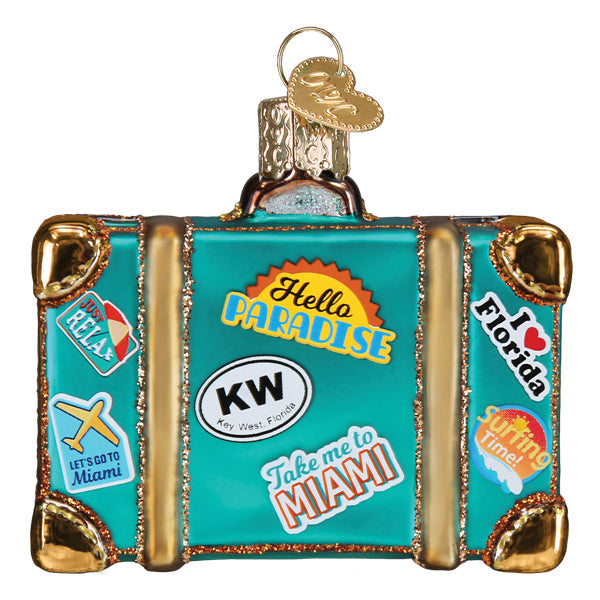 Miami Suitcase Ornament - Grazingbelles