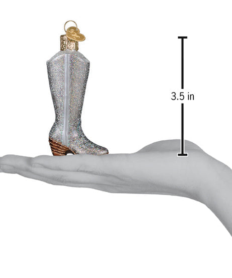 Glittered Boot Ornament