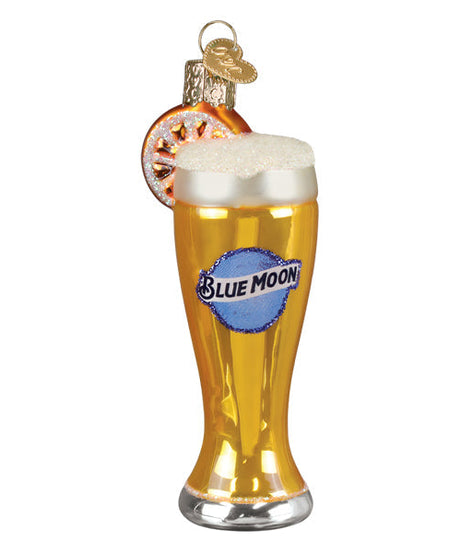 Glass Of Blue Moon Beer Ornament