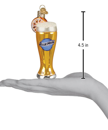 Glass Of Blue Moon Beer Ornament