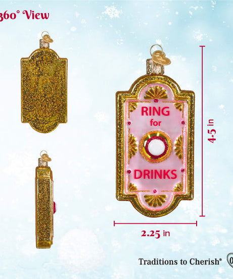Ring For Drinks Doorbell Ornament