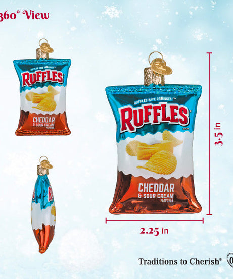 Ruffles Cheddar Sour Cream Chi Ornament