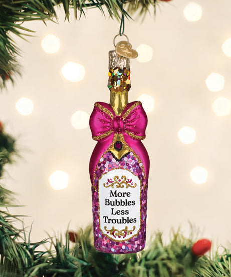 Bottle With Bow Ornament